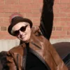 Shop Sazz Pataki Only Murders in the Building S04 Brown Jacket