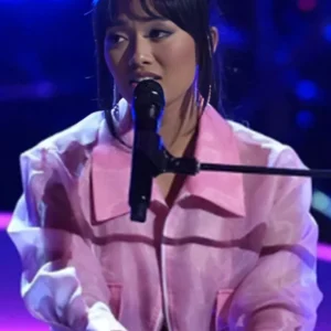 Shop The Voice S26 Kay Sibal Pink Mesh Jacket