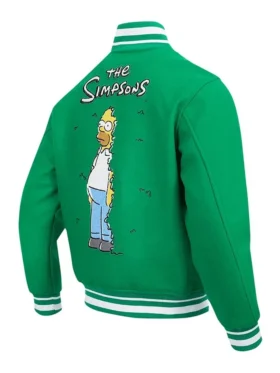 Simpson Kelly Green Varsity Jacket Back