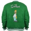 Simpson Kelly Green Varsity Jacket back