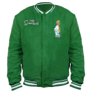 Simpson Kelly Green Varsity Jacket front