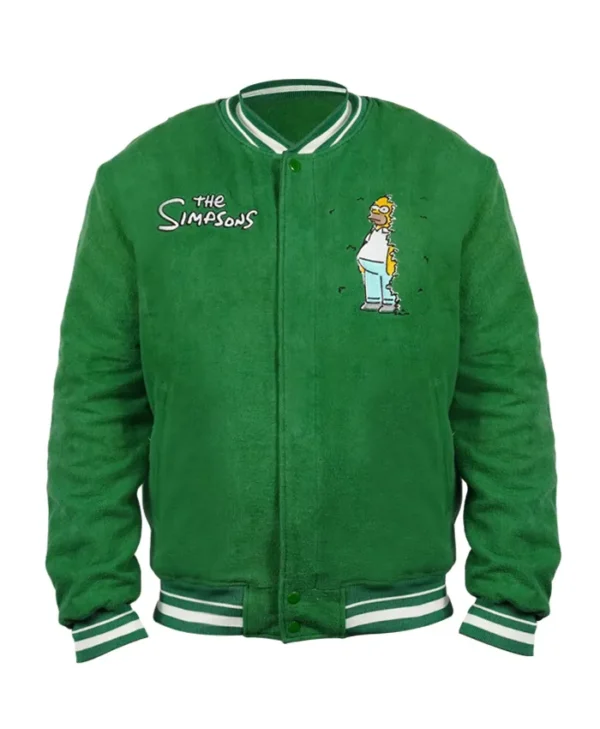 Simpson Kelly Green Varsity Jacket front