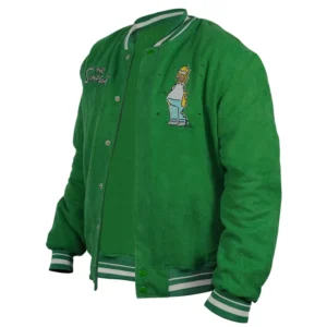 Simpson Kelly Green Varsity Jacket left
