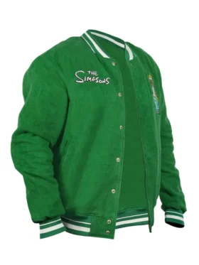 Simpson Kelly Green Varsity Jacket right
