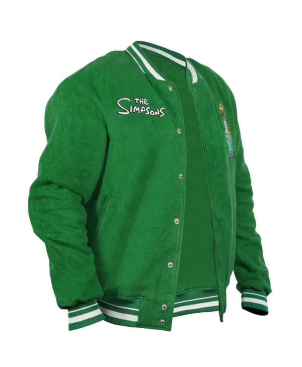 Simpson Kelly Green Varsity Jacket right