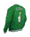 Simpson Kelly Green Varsity Jacket right curve