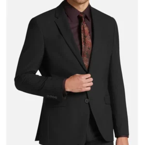 Skinny Fit Mens Black Formal 2 Piece Suit