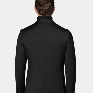Slim Fit Tailored Black 2 Piece Suit For Men Back