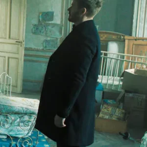 Slow Horses S04 River Cartwright Black Wool Coat For Sale