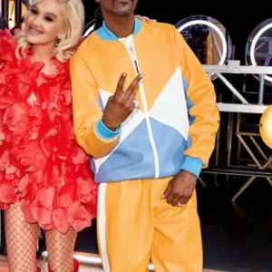 Snoop Dogg The Voice Colorblock Leather Tracksuit