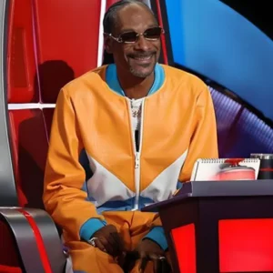 Snoop Dogg The Voice Colorblock Leather Tracksuit For Sale