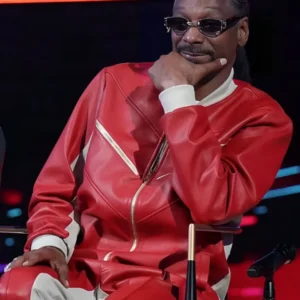 Snoop Dogg The Voice Red Leather Tracksuit