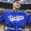 Sofia Carson Dodgers Jacket