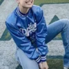 Sofia Carson Dodgers Jacket Front