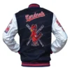 St. Louis Cardinals Blue Lettermen Jacket Back