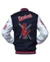 St. Louis Cardinals Blue Lettermen Jacket Back