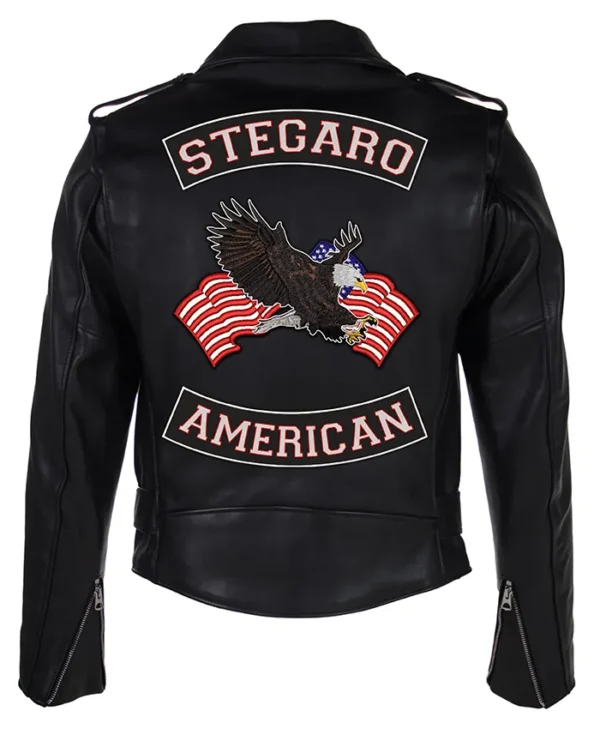 Stegaro American Black Biker Jacket