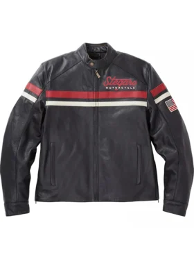 Stegaro MoterCycle Black Leather Jacket