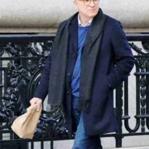 Steve Martin Only Murders in the Building Black Wool Coat