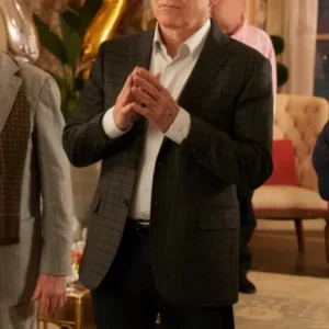 Steve Martin Only Murders in the Building Checked Coat