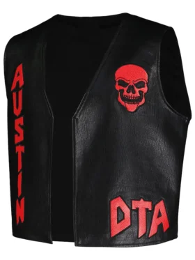 Stone Cold Steve Austin Black DTA Replica Vest Front