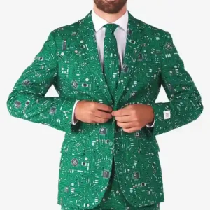 Stylish Cool Circuit Printed 2 Piece Suit For Mens