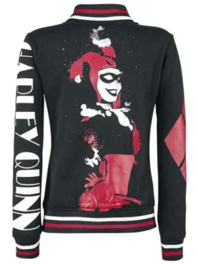 Suicide Squad Harley Quinn Varsity Jacket Back