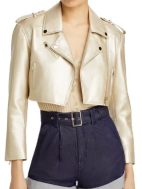 Summer Newman The Young and the Restless Gold Crop Jacket For Sale