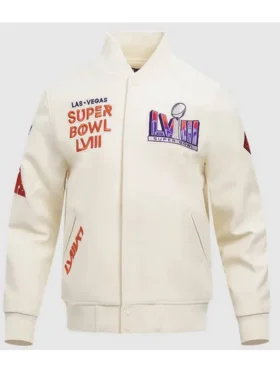 Superbowl LVIII White Varsity Jacket