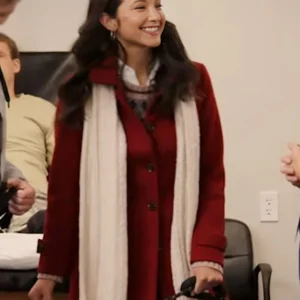 Tails of Christmas Ash Tsai Red Wool Coat