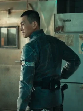 Tak In hwan Sweet Home S03 Black Leather Jacket For Sale