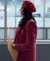 Taylor Cole A Reason for the Season Pink Coat Side