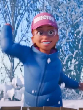 That Christmas Bernadette Blue Puffer Jacket