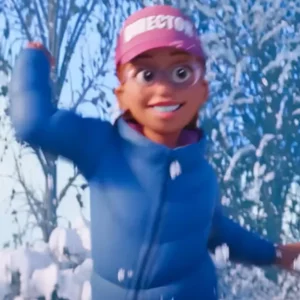 That Christmas Bernadette Blue Puffer Jacket