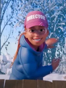 That Christmas Bernadette Blue Puffer Jacket For Sale