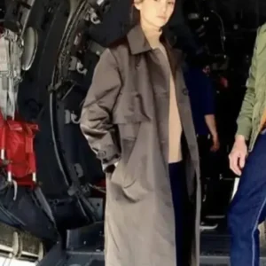 The Bricklayer Nina Dobrev Black Cotton Coat