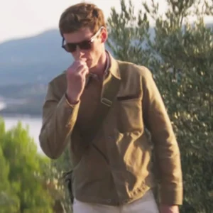 The Day Of The Jackal S01 Eddie Redmayne Brown Cotton Jacket
