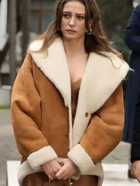 The Family Devin Akin Brown Shearling Jacket