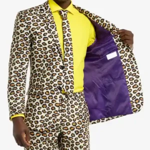 The Jaguar Printed 2 Piece Slim Fit Suit Closure