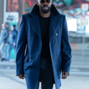 The Madness Muncie Daniels Blue Wool Coat