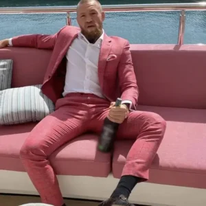 The Notorious McGregor Checked Pink Suit
