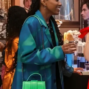 The Sex Lives of College Girls S03 Alyah Chanelle Scott Patterned Coat For Sale