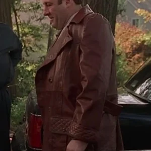 The Sopranos S02 Tony Soprano Leather Coat Back