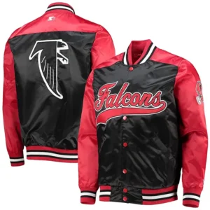 The Tradition II Atlanta Falcons Satin Jacket Front