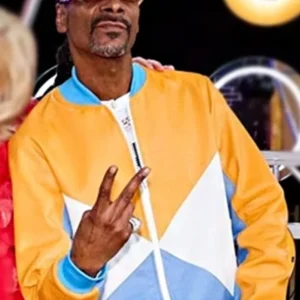 The Voice S026 Snoop Dogg Colorblock Leather Jacket Front