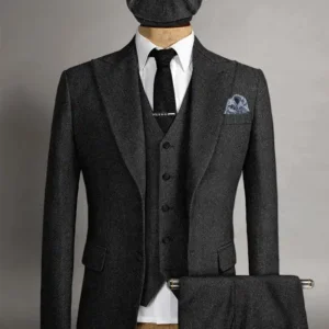 Thomas Shelby Peaky Blinders Tweed Grey Suit