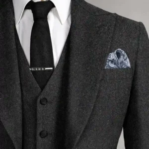 Thomas Shelby Peaky Blinders Tweed Grey Suit Fabric