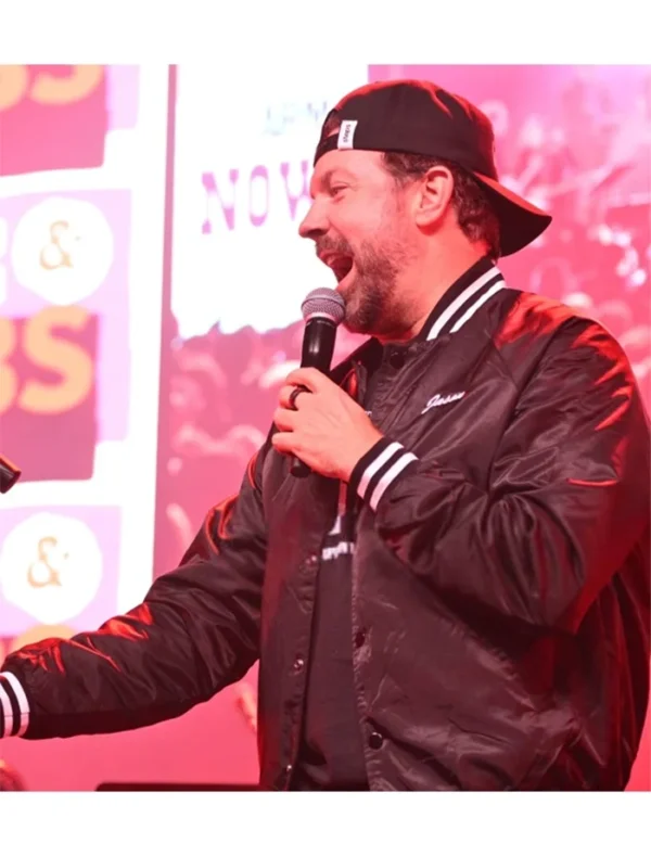 Thundergong Jason Sudeikis Black Varsity Jacket For Sale