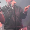Thundergong Jason Sudeikis Black Varsity Jacket Front