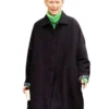 Tilda Swinton The Room Next Door Black Cotton Coat